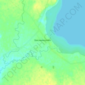 Топографическая карта Беклемишево, высота, рельеф