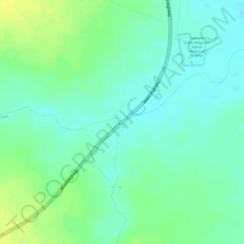 Топографическая карта Tennant Creek, высота, рельеф