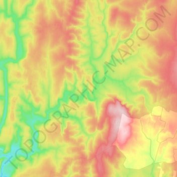 Топографическая карта Ланциуж, высота, рельеф