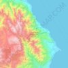 Топографическая карта Arfak Mountains Nature Reserve, высота, рельеф