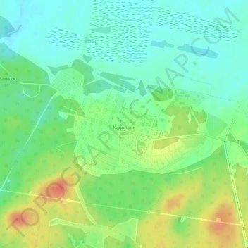 Топографическая карта Кедровое, высота, рельеф