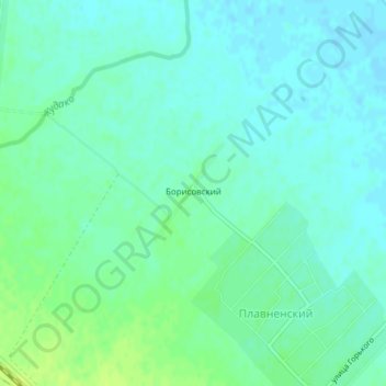 Топографическая карта Борисовский, высота, рельеф