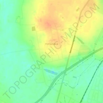 Топографическая карта Наталовка, высота, рельеф