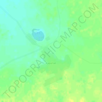 Топографическая карта Каратал, высота, рельеф
