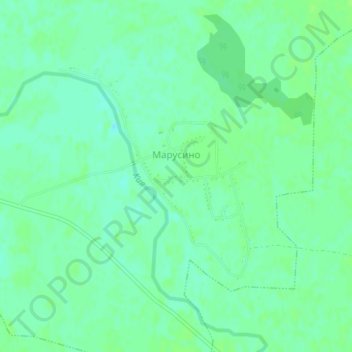 Топографическая карта Марусино, высота, рельеф