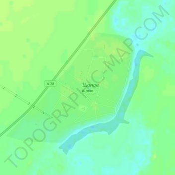 Топографическая карта Щапово, высота, рельеф
