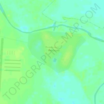 Топографическая карта Янайкино, высота, рельеф