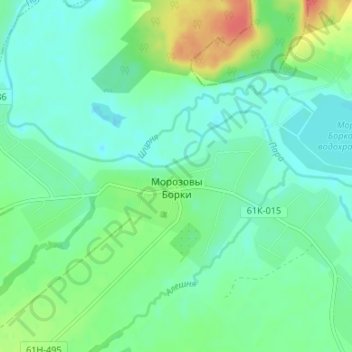 Топографическая карта Морозовы Борки, высота, рельеф