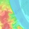 Топографическая карта Коляды, высота, рельеф