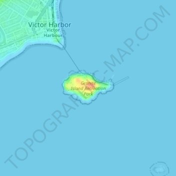 Топографическая карта Granite Island, высота, рельеф