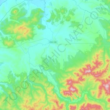 Топографическая карта Илистая, высота, рельеф