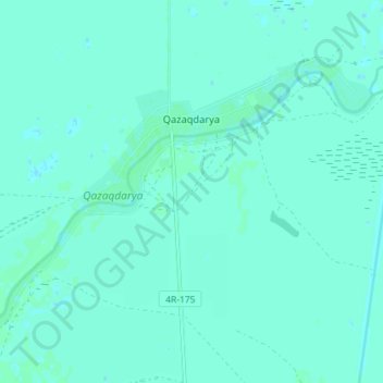 Топографическая карта Казахдарья, высота, рельеф