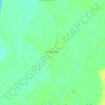 Топографическая карта Малый Утяш, высота, рельеф