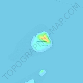 Топографическая карта Pulau Pasaran, высота, рельеф