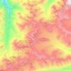 Топографическая карта хребет Заилийский Алатау, высота, рельеф
