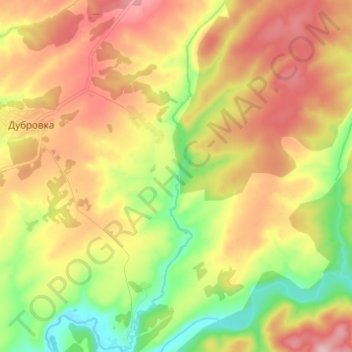 Топографическая карта Матренка, высота, рельеф