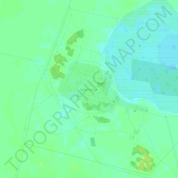 Топографическая карта Брезицк, высота, рельеф