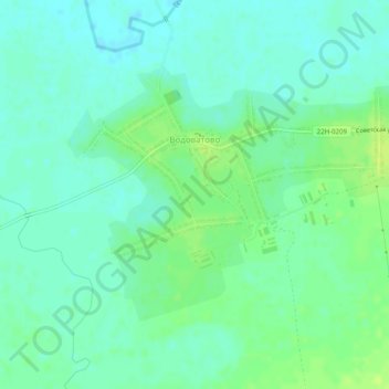 Топографическая карта Водоватово, высота, рельеф