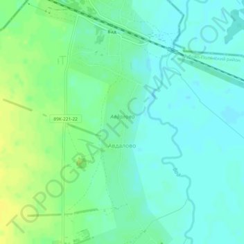 Топографическая карта Авдалово, высота, рельеф