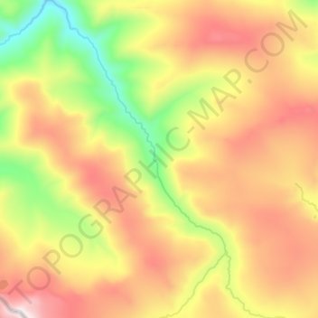 Топографическая карта Большой Карагай, высота, рельеф