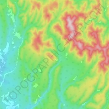 Топографическая карта Пихтовая, высота, рельеф