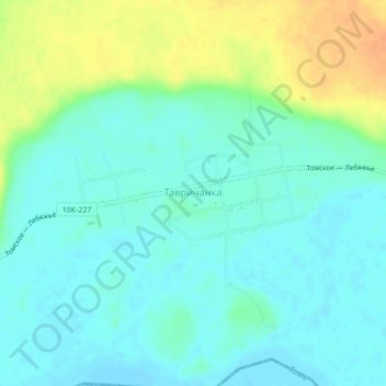 Топографическая карта Тавричанка, высота, рельеф