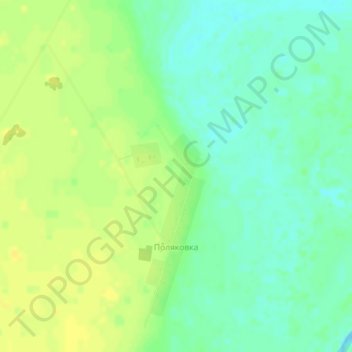 Топографическая карта Поляковка, высота, рельеф