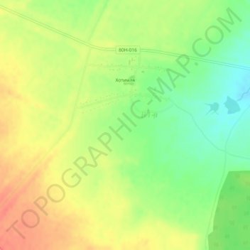 Топографическая карта Хотимля, высота, рельеф