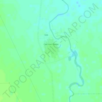 Топографическая карта Светлое Озеро, высота, рельеф
