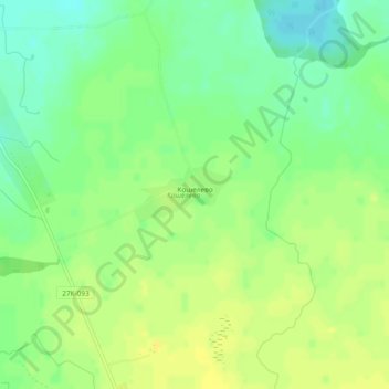 Топографическая карта Кошелево, высота, рельеф