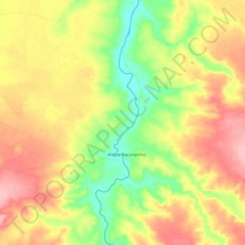 Топографическая карта Rio Mearim, высота, рельеф