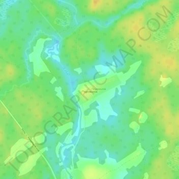 Топографическая карта Переволок, высота, рельеф