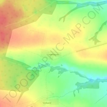 Топографическая карта Пивоварово, высота, рельеф