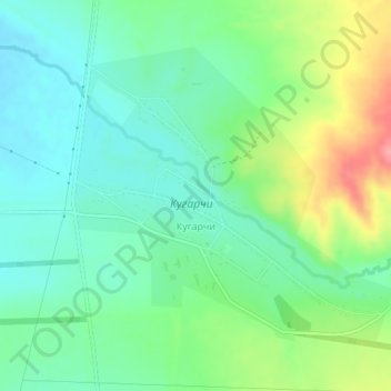 Топографическая карта Кугарчи, высота, рельеф