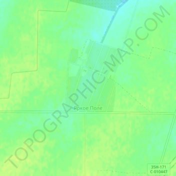 Топографическая карта Яркое Поле, высота, рельеф