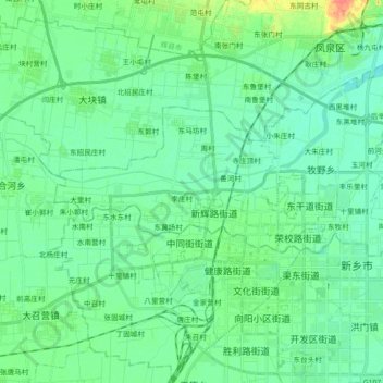 Топографическая карта Weihe River, высота, рельеф