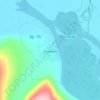 Топографическая карта Островное, высота, рельеф