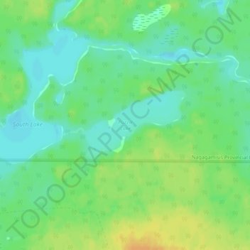 Топографическая карта Puzzle Lake, высота, рельеф