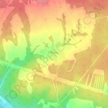 Топографическая карта Батайки, высота, рельеф