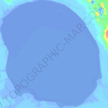 Топографическая карта Индер, высота, рельеф