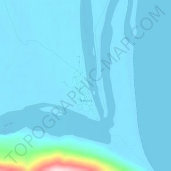Топографическая карта Тымлат, высота, рельеф