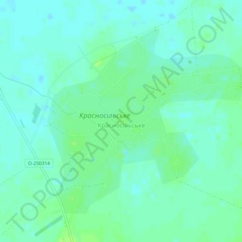 Топографическая карта Красносельское, высота, рельеф