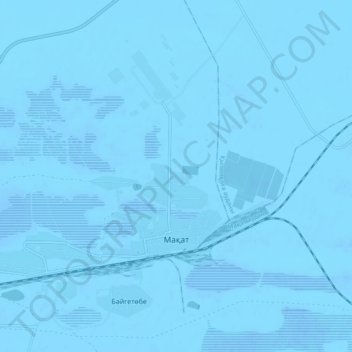 Топографическая карта Макат, высота, рельеф