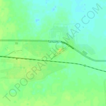 Топографическая карта Талшик, высота, рельеф