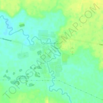 Топографическая карта Первомайское, высота, рельеф