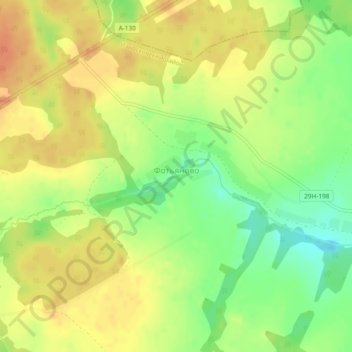 Топографическая карта Фотьяново, высота, рельеф