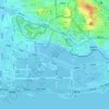 Топографическая карта 华侨城湿地公园, высота, рельеф