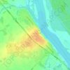 Топографическая карта Городня, высота, рельеф