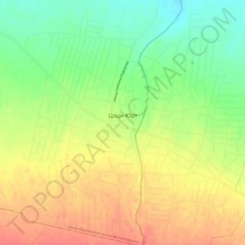 Топографическая карта Цоци-Юрт, высота, рельеф
