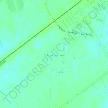 Топографическая карта Добровольский, высота, рельеф